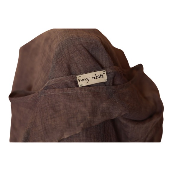 Ivey Abitz linen Bespoke Grey Dress Pockets Asymmetrical long sleeve‎ - Picture 7 of 8